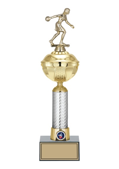 Odak Kupa - Figürlü Kupalar - Bowling Kadın Figürlü Kupalar Fg-057 B - 42 Cm Altın - Beyaz