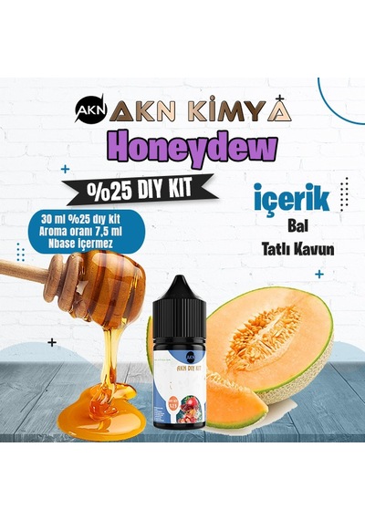 Honeydew Cream Yoğun Dıy Kit Kavun Bal Gıda Aroması %25 Oranda Aroma İçerir Hazır Değildir 30 Ml