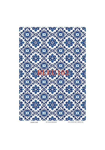 Lineart Pirinç Dekopaj Kağıdı La-blue102