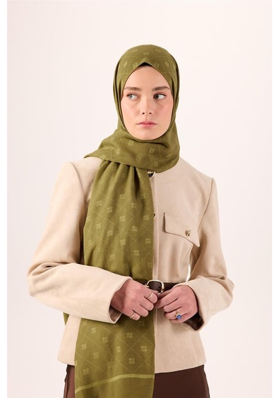 Silk Home Pamuk Polyester Liva Şal Olive Dokulu Nefes Alan Doğal Yapılı 90x200 Çok Renkli
