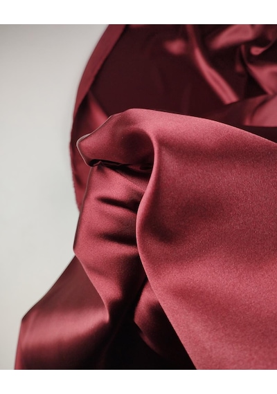 Bordo Renkte Saten Kumaş En: 145cm-11024