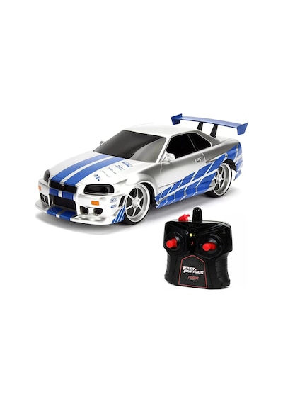 1:16 Fast Furious Kumandalı Brian's Nissan Skyline Gt-r Turbo Araba Gümüş