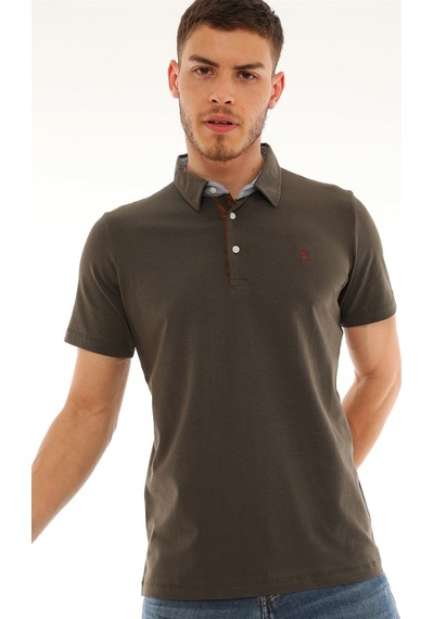 T8582 Dewberry Erkek T-shırt-haki Haki