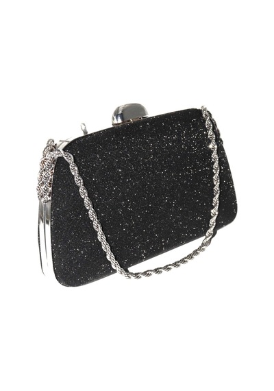 Keeba Palsim Siyah Abiye Çanta. Clutch Siyah Simli Gece Çantası. Abiye Çanta Siyah. Siyah Abiye Çantası. GÜMÜŞ