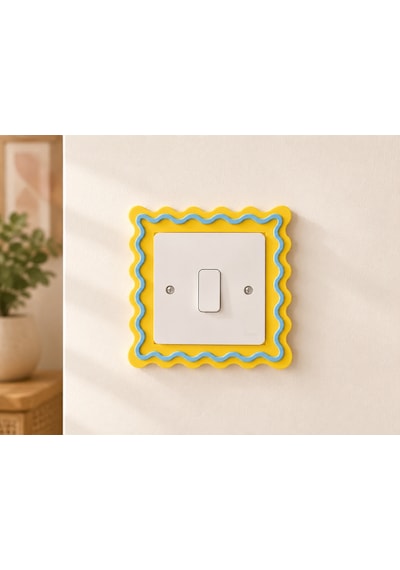 Dekoratif Anahtar Çerçevesi Renkli Işık Düğmesi Süsü Modern Ev Dekoru