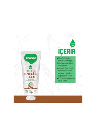 %100 Doğal El Ve Vücut Kremi Hindistan Cevizi Avokado Yoğun Nemlendirici Onarıcı Vegan 30 Ml