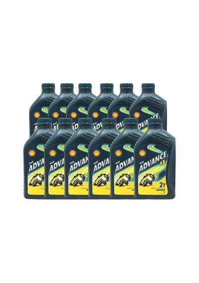 SHELL Advance Sx 2t - 2 Zamanlı Motor Yağı 1 Litre - 12 Adet
