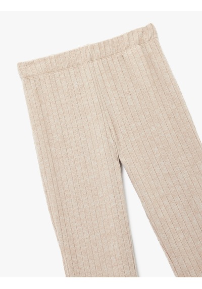 Koton Rahat Kesim Beli Lastikli İspanyol Paça Pijama Altı Vızon Melanj 6wlk40212mk Vizon
