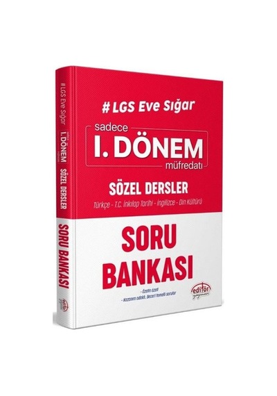 Lgs Eve Sığar 1 Dönem Sözel Dersler Soru Bankası Editör Yayınevi