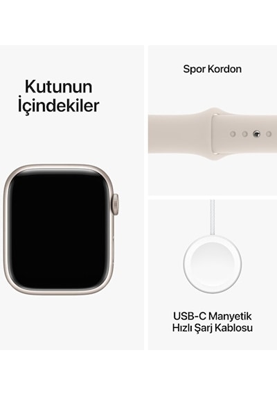 Apple Watch Series 9 GPS 45 MM Alüminyum Kasa Spor Kordon M/L Akıllı Saat (Apple Türkiye Garantili) Apple Watch Series 9 GPS 45 MM Alüminyum Kasa Spor Kordon M/L Akıllı Saat (Apple Türkiye Garantili)