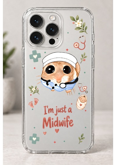 Sad Hamster Ebe Baskılı Şeffaf Telefon Kılıfı