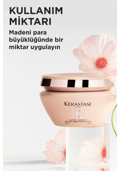 Gloss Absolu Kalın Telli Ve Elektriklenmeye Eğilimli Saçlar Için Nemlendiren Maske 200ml