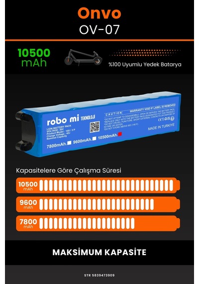 Onvo Ov-07 / 36v 10500mAh Elektrikli Scooter Bataryası