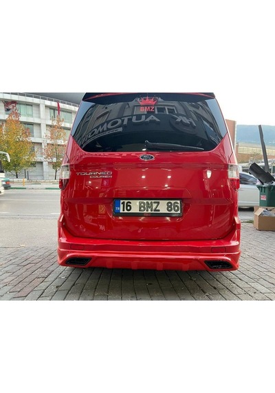 Ford Tourneo Courier 2014-2023 Egzoz Görünümlü Boyasız Mat Siyah Arka Ek Plastik