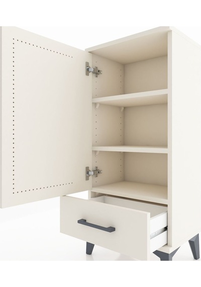 Arges Komodin 3 Raflı Tek Çekmeceli Tek Kapaklı 44x30x96 Ayta... Aytaşı