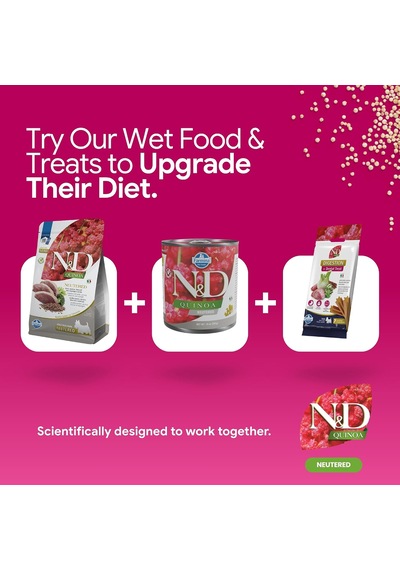 Tr N&d 2.5 Kg Quinoa Tahılsız Ördek, Brokoli & Kuşkonmaz Kısırlaştırılmış Yetişkin Mini