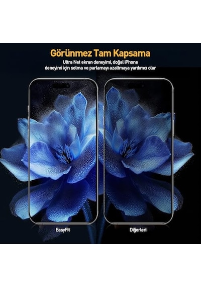 Apple Uyumlu iPhone 16 Serisi İle Uyumlu 5d Privacy Easyfit 2 Adet Kolay Uygulama Aparatlı Ekran Koruyucu Temperli Cam Hayalet Ekran Diğer