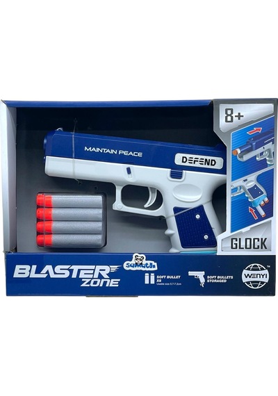 Blaster Zone Oyuncak Revolver Yumuşak Mermili Soft Bullet Tabanca - 1