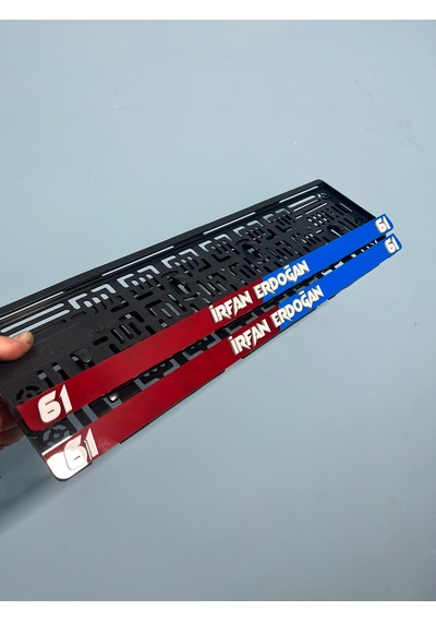 Bordo Mavi Kişileştirilebilir Otomobil Plakalığı