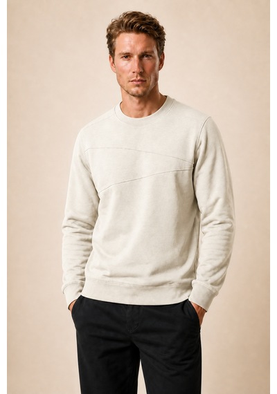 Redline Lines Regular Fit Kışlık Sweatshirt Taş