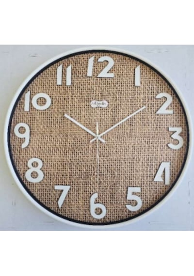 2024h Hasır 50 Cm Duvar Saati Modern Dekoratif Sessiz Mekanizma Salon Ofis Saat Çok Renkli