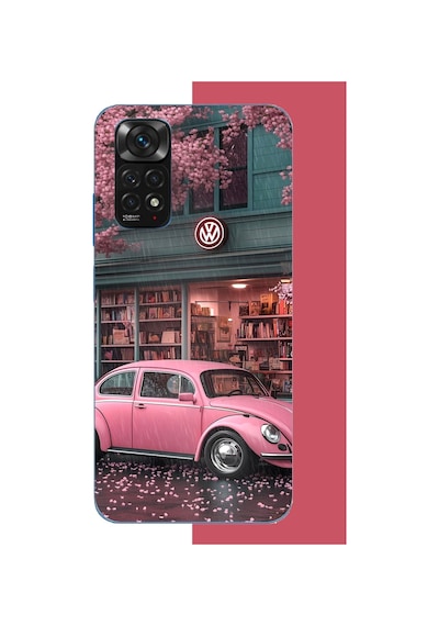 Redmi Note 11-11s Uyumlu Pembe Vos Vos Baskılı Silikon Kılıf Renkli