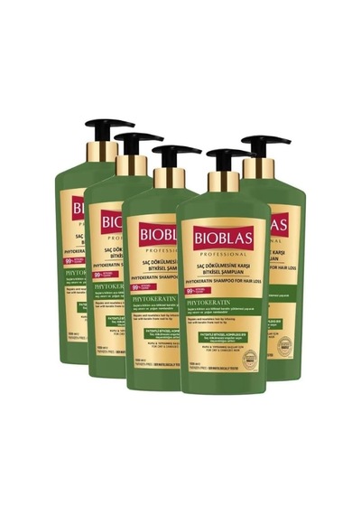 Onarıcı Bakım Saç Dökülmesine Karşı Phytokeratin Şampuan 1.000 Ml - Keratin Bakım, Yıpranmış 5 Adet