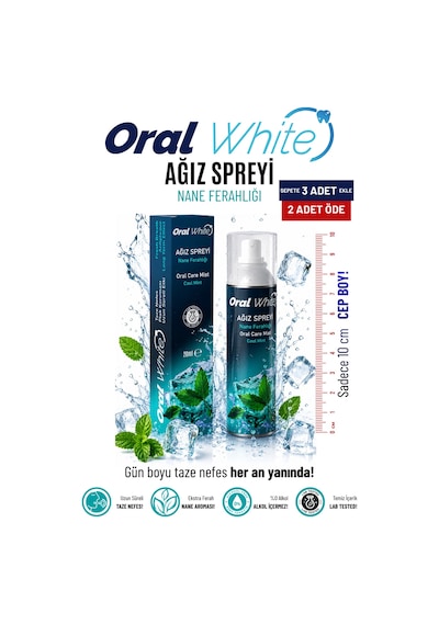 Oral White Ağız Kokusu Giderici Ve Önleyici Sprey 20 ML