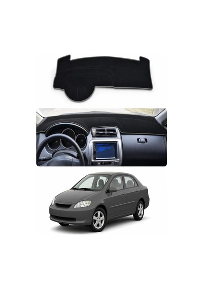 Honda - City 2002-2008 Uyumlu Torpido Koruma Kılıfı - Gri Şeritli