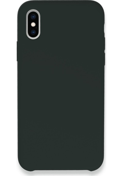 Apple Uyumlu   iPhone Xs Max Kılıf Lansman Legant Silikon - Koyu Yeşil
