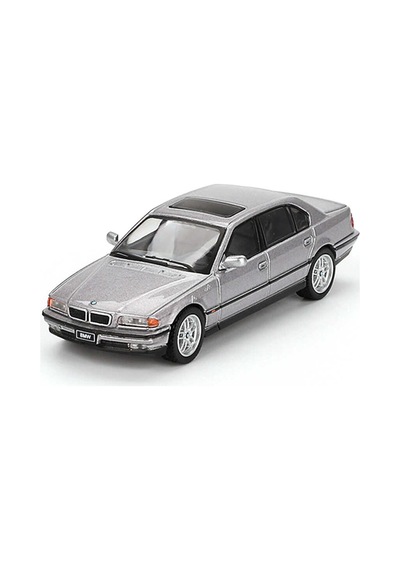 Mını Gt 1:64 Bmw 750il Aspen Silver Metallic Blister Paket Diecast Model Araba Mgt00792-bl Gri