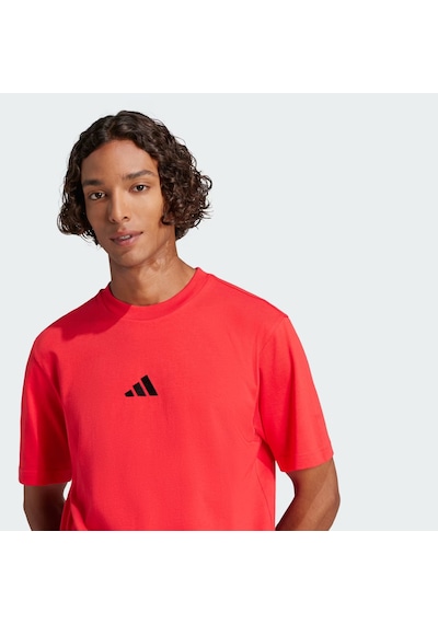 Adidas Essentials Small Logo Single Jersey Erkek T-shirt Jf1095 Kırmızı