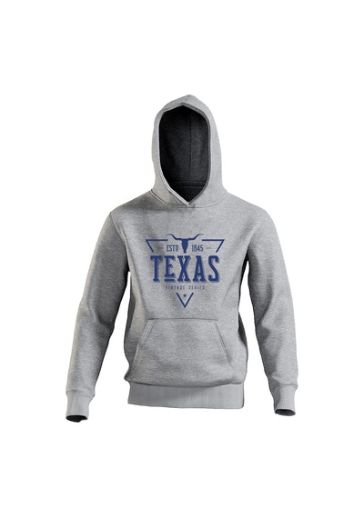 Blackjack Giyim Unisex Baskılı Kapşonlu Sweatshirt Gri-kapsonblackjack-20027