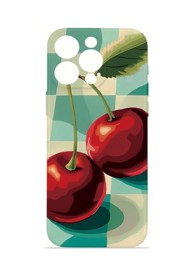 Apple iPhone Uyumlu 16 Pro Vorian İnce Kamera Korumalı Mika Kılıf Cherry Picnic Cherry Picnic Mika