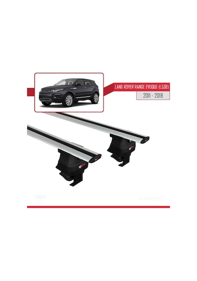 Land Rover Range Rover Evoque L538 2011-2018 Arası İle Uyumlu Ace-4 Ara Atkı Tavan Barı Gri