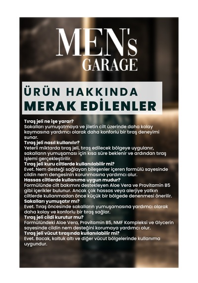 Bade Natural Men's Garage Tıraş Jeli 200 Ml