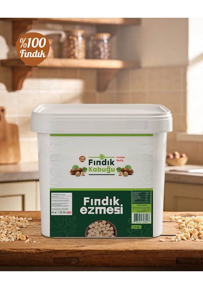Fındık Kabuğu Şekersiz %100 Fındık Ezmesi 5 Kg