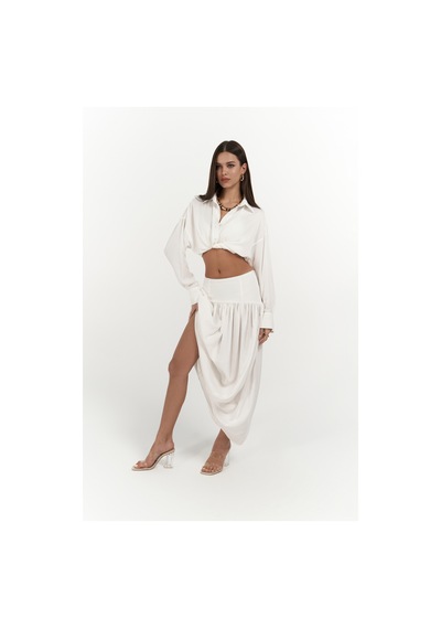 Mai Collection Mai Studios Co. Ginevra Ekru Gömlek Etek Takım ekru