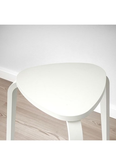 Ikea Kyrre Ahşap Tabure, Kırık Beyaz