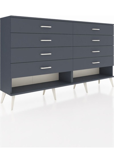 Arges Konsol 8 Çekmeceli 176x30x99 Antrasit-antrasit Antrasit-antrasit Arges Konsol 8 Çekmeceli 176x30x99 Antrasit-antrasit Antrasit-antrasit