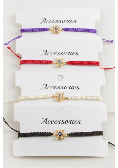 Ilkeshop Kartanesi Makrome Örgülü Bileklik - Su Yeşili