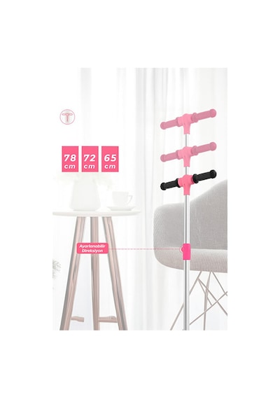 Elektrikli 3 Tekerlekli Çocuk Scooter Pembe