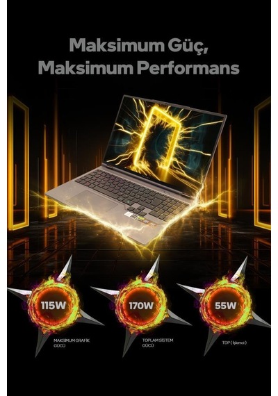 Game Garaj Slayer R9T-5050 C6 R9 7845HX 32 GB 1 TB SSD RTX5050 16" Free Dos Dizüstü Bilgisayar