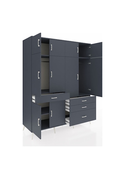 Kronos Gardrop 5 Raflı 4 Çekmeceli 2 Askılı 176x59x221 Antrasit-antrasit Antrasit Kronos Gardrop 5 Raflı 4 Çekmeceli 2 Askılı 176x59x221 Antrasit-antrasit Antrasit