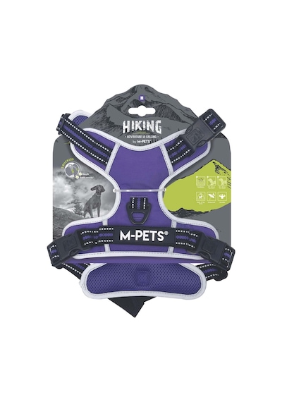 M-pets Hıkıng Reflektörlü Soft Köpek Göğüs Tasması Mor Xl Mor