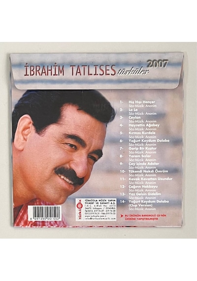 İbrahim Tatlıses Türküler 2007 Cd Orjinal Dönem Baskı