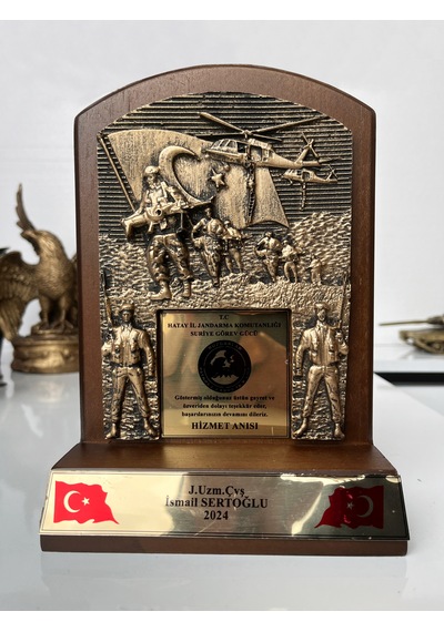 Askeri Birliklere Özel Hizmet Anısı Plaket Kahverengi
