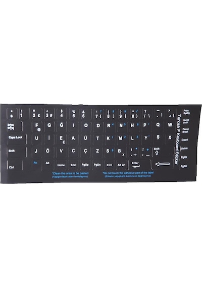 Addison 300162 Türkçe F Siyah  Klavye Stiker