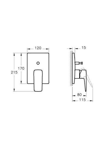 Artema Root Square A42752 Ankastre Banyo Bataryası Sıva Üstü Kr