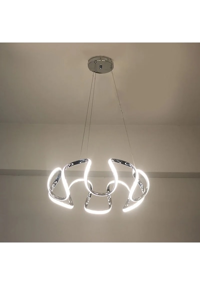 Örümcek Model 3 Renkli Modern Krom Led Avize Krom